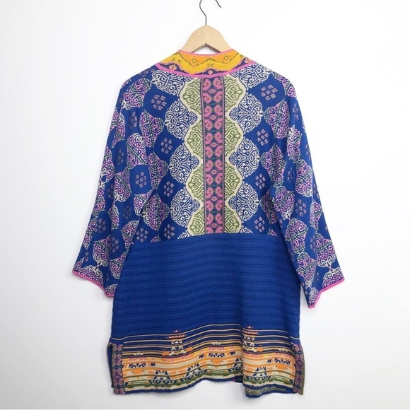 PECK & Peck  colorful bohemian open close your duster cardigan - Picture 6 of 9